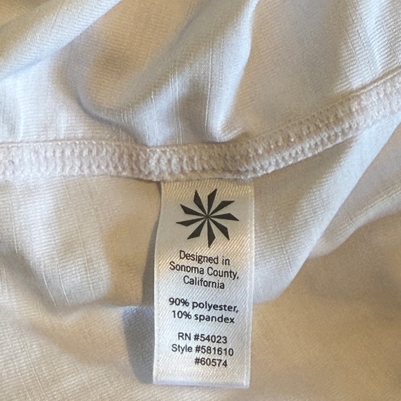 Athleta White Long Sleeve Zip-Up Top size S - Picture 12 of 12